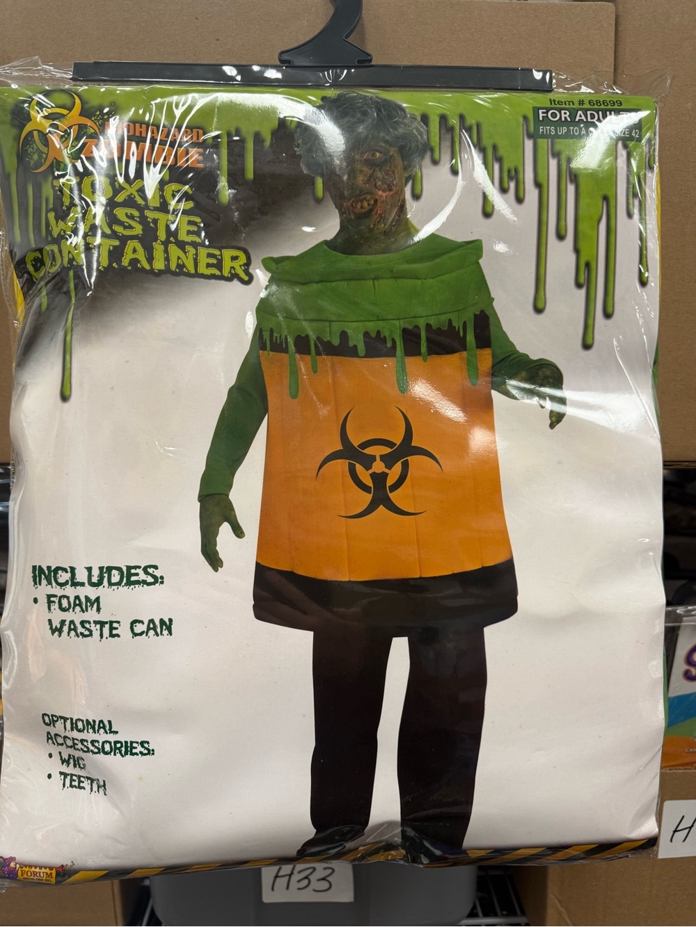 Waste Container Kids Costume - Green and Orange